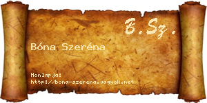 Bóna Szeréna névjegykártya